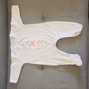 One Piece footed soft pink bodysuit